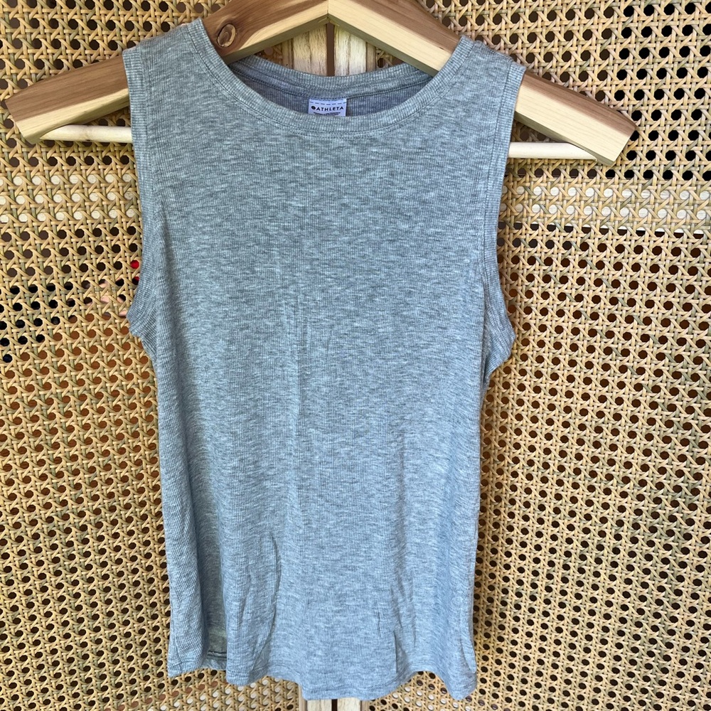 Athleta Heather Gray Muscle Tee